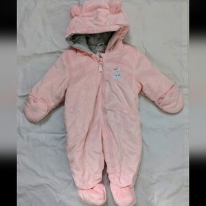 Carter's Pink Baby girl 1-piece Snow Bodysuit Bunting